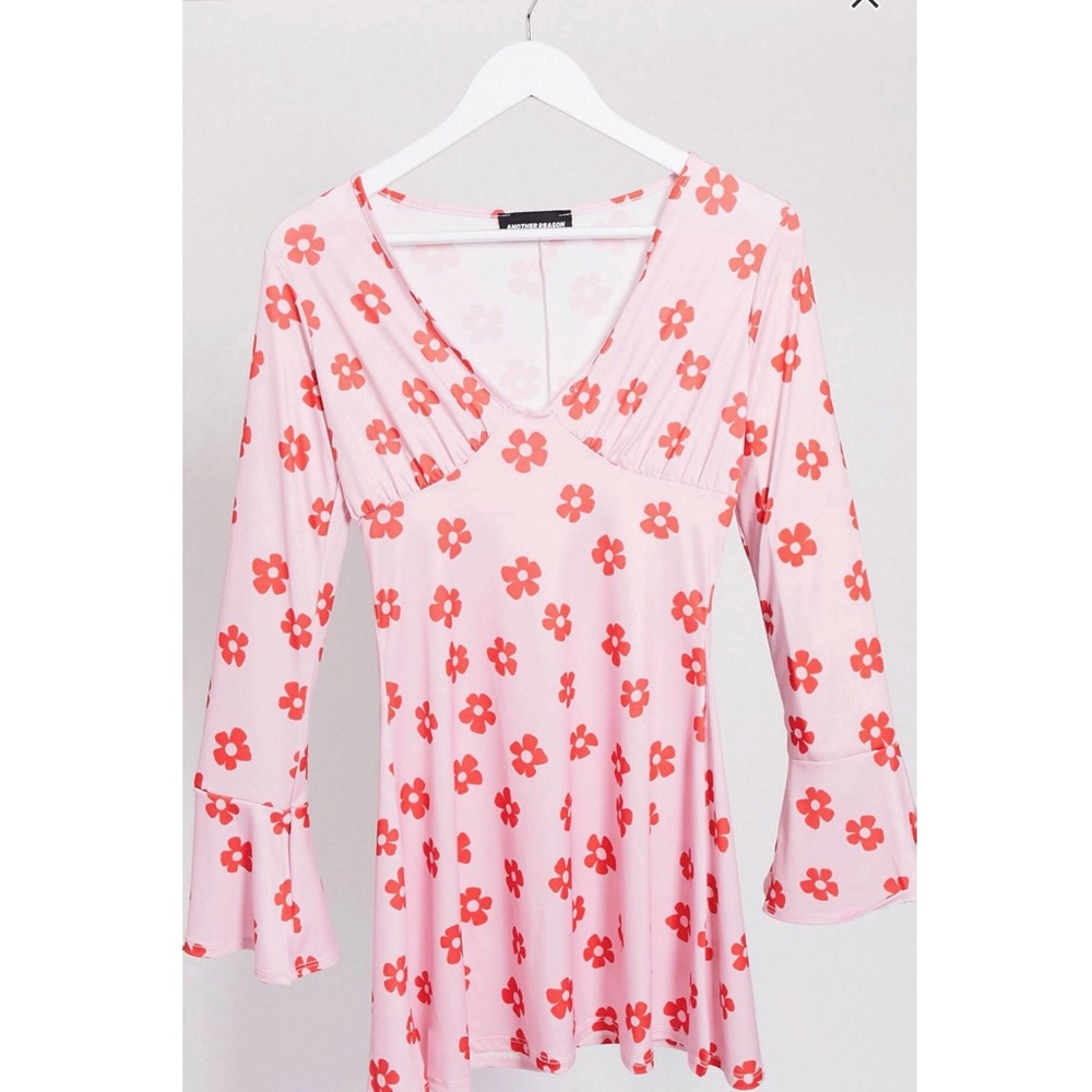 Bell Sleeve floral mini dress from ASOS